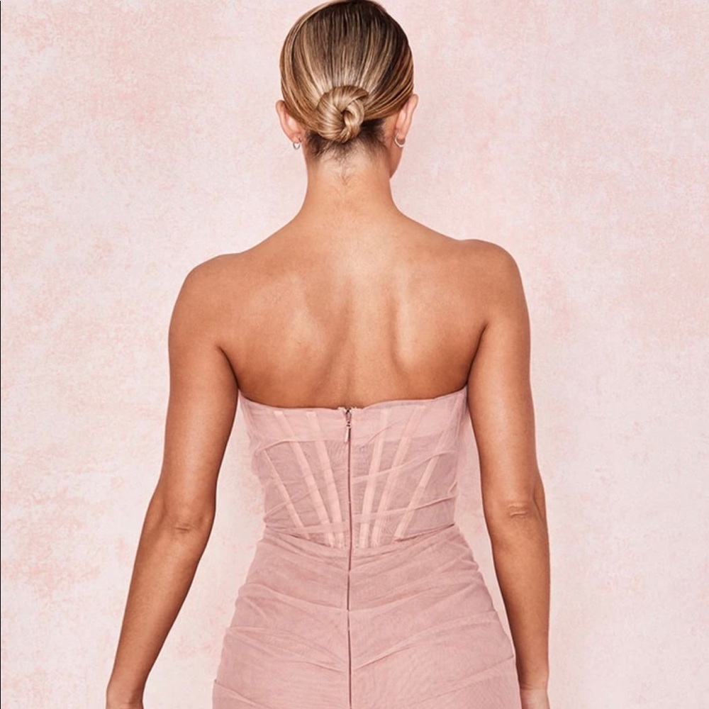 ~Pristine Prominence:Pink Corset Pencil Dress~ - Picture 10 of 16